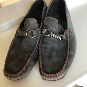 Hot suede slip on shoe.